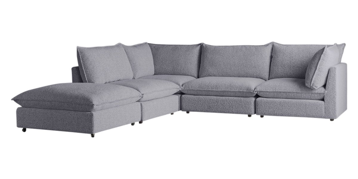 Burbank Fabric Stone | Camden Cameron 5-Piece Sectional | Valley Ridge Furniture