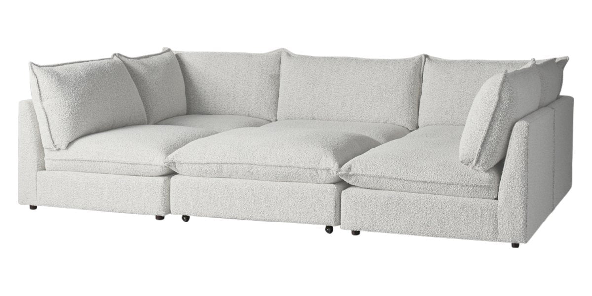Burbank Fabric Pepper | Camden Cameron 6-Piece Pit Sectional | Valley Ridge Furniture