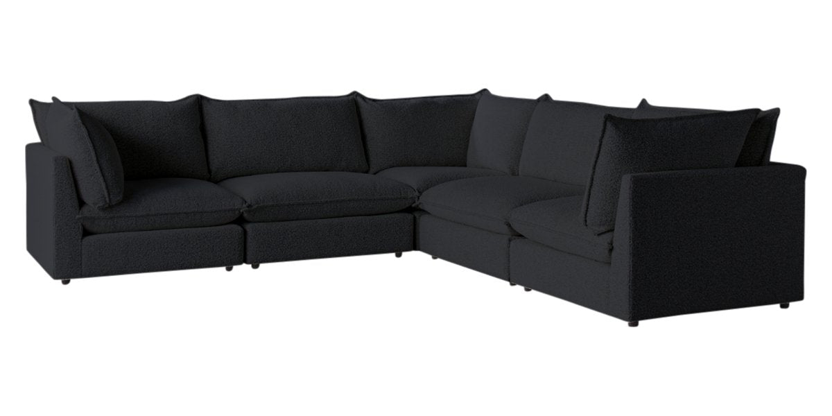 Burbank Fabric Charcoal | Camden Cameron 5-Piece Corner Sofa | Valley Ridge Furniture