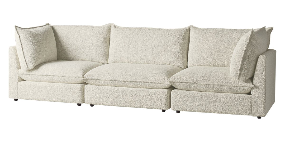 Burbank Fabric Cream | Camden Cameron 3-Piece Sectional | Valley Ridge Furniture