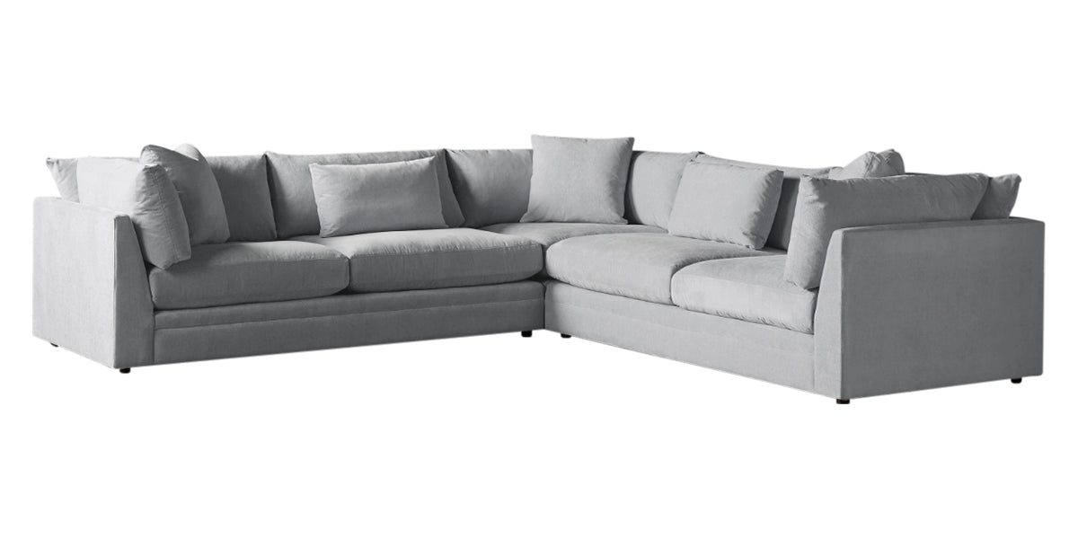 Vertual Fabric Ash | Camden Axel 3-Piece Sectional | Valley Ridge Furniture