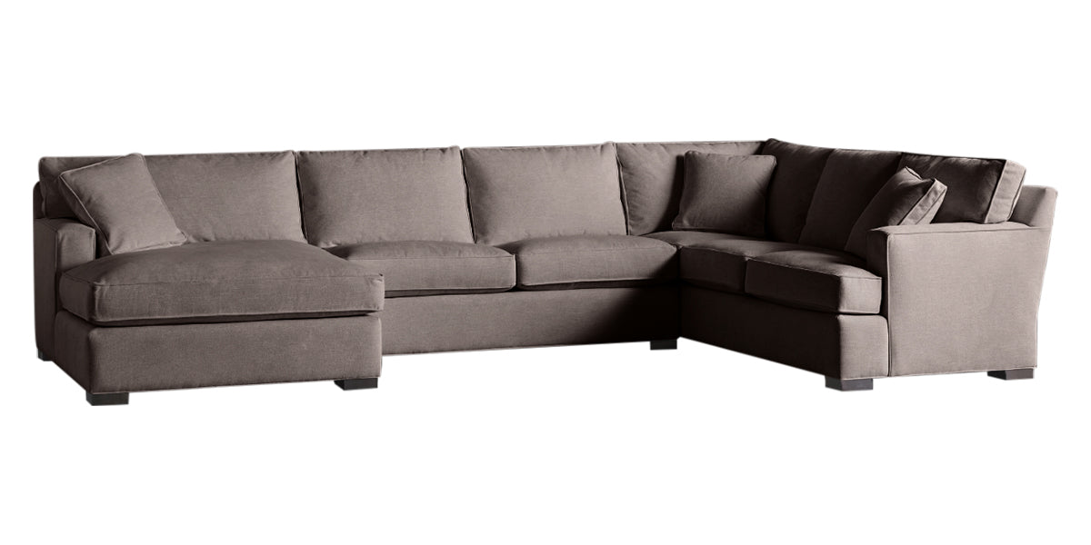 Vertual Fabric Cafe | Camden 3-Piece Large Chaise Sectional | Valley Ridge Furniture