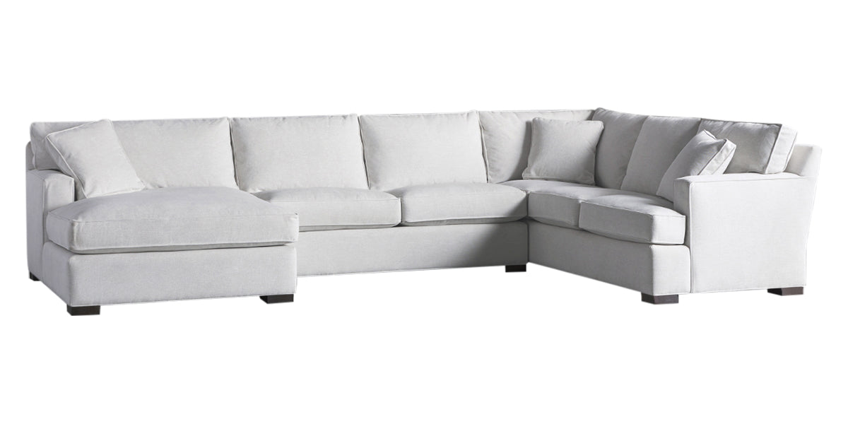 Vertual Fabric Snow | Camden 3-Piece Large Chaise Sectional | Valley Ridge Furniture