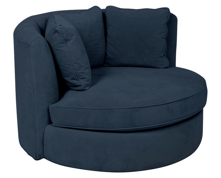 View Fabric Royal | Camden Cuddle Chair | Valley Ridge Furniture