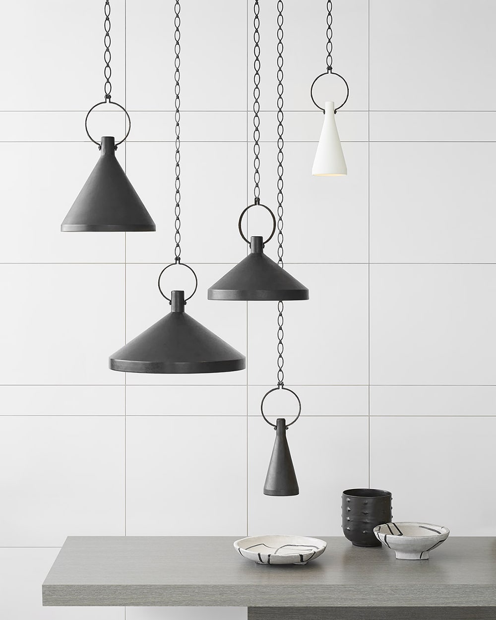 Natural Rusted Iron and Aged Iron | Limoges Medium Pendant | Valley Ridge Furniture