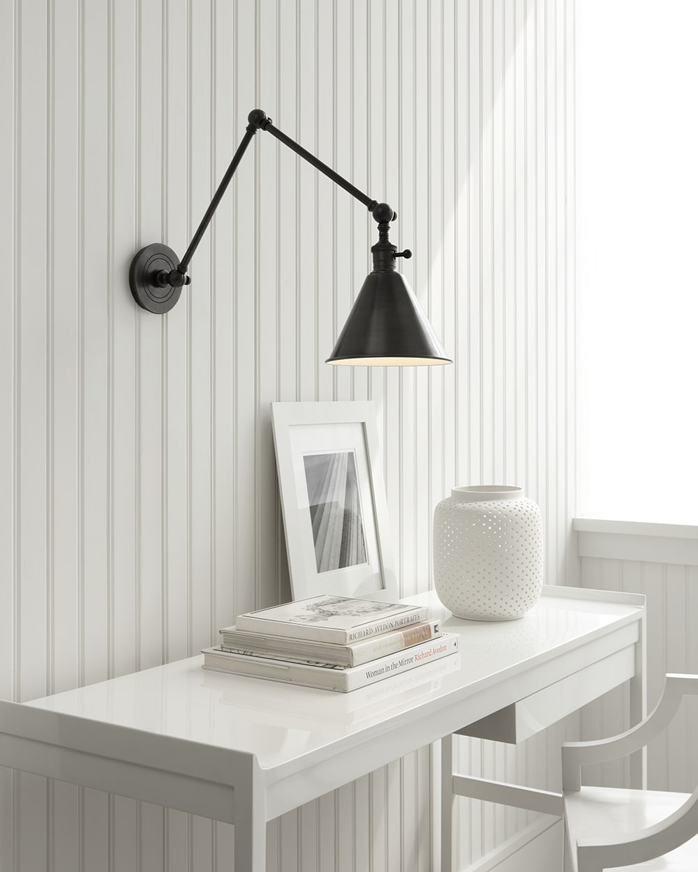 Bronze | Boston Functional Double Arm Library Light | Valley Ridge Furniture