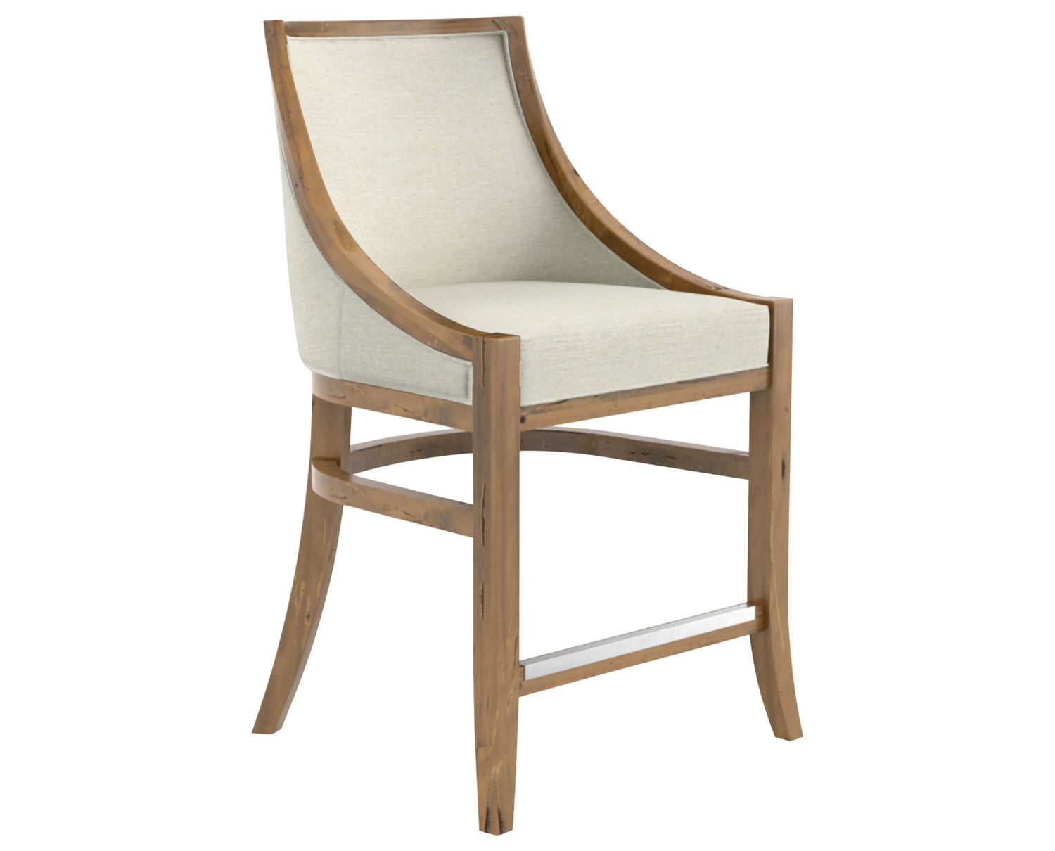 Oak Washed & Fabric TW | Canadel Champlain Counter Stool 819A | Valley Ridge Furniture