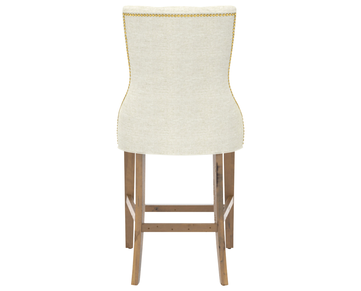 Oak Washed and Fabric TW with Antique Brass Nails | Canadel Champlain Counter Stool 817A | Valley Ridge Furniture
