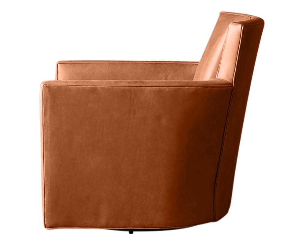 Lukas Leather Pecan | Camden Carlton Swivel Glider | Valley Ridge Furniture
