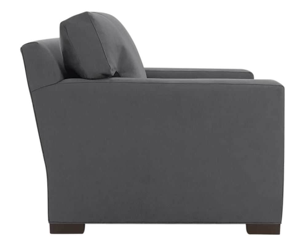 Vertual Fabric Steel with Fossil Hardwood | Camden Axel Chair & 1/2 | Valley Ridge Furniture