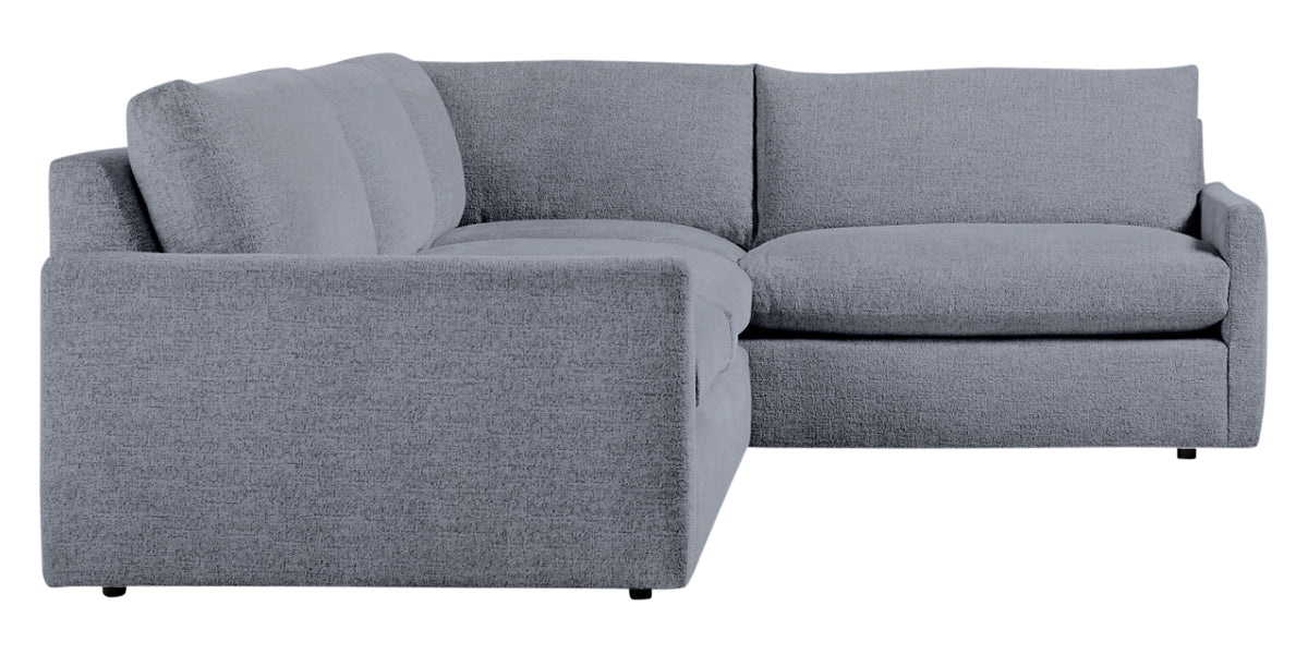 Plush Fabric Mineral | Camden Sarah L Sectional | Valley Ridge Furniture