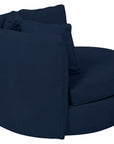 View Fabric Indigo | Camden Cuddle Chair | Valley Ridge Furniture