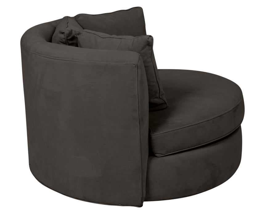 View Fabric Pewter | Camden Cuddle Chair | Valley Ridge Furniture