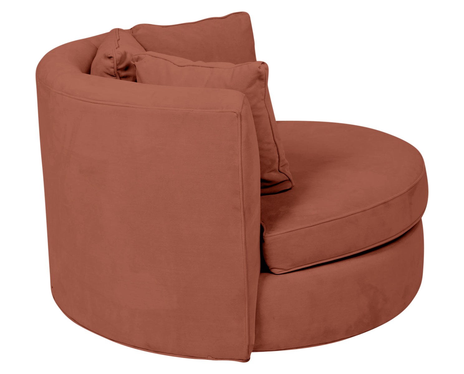 View Fabric Rosewood | Camden Cuddle Chair | Valley Ridge Furniture