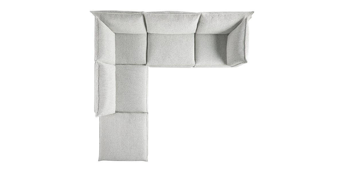 Burbank Fabric Pepper | Camden Cameron 5-Piece Sectional | Valley Ridge Furniture