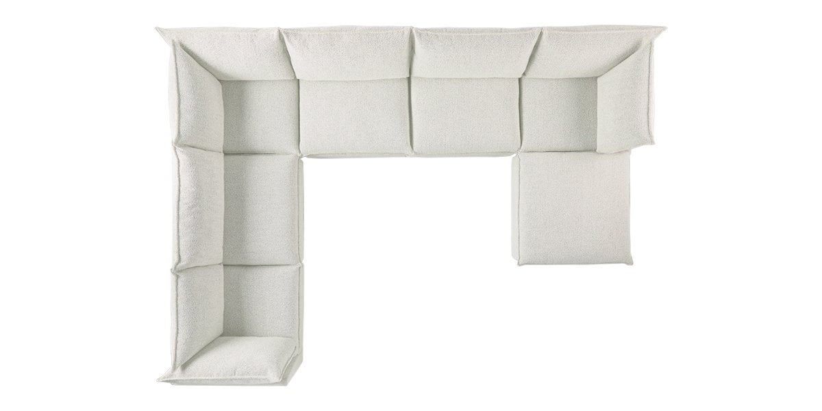 Burbank Fabric Cream | Camden Cameron 7-Piece Sectional | Valley Ridge Furniture