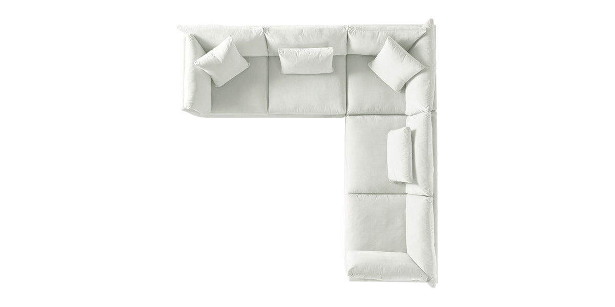 Dayo Fabric Snow | Camden Big Easy 3-Piece Sectional | Valley Ridge Furniture