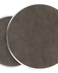 Brown Shagreen & Stainless Steel | Shagreen Nesting Coffee Table | Valley Ridge Furniture