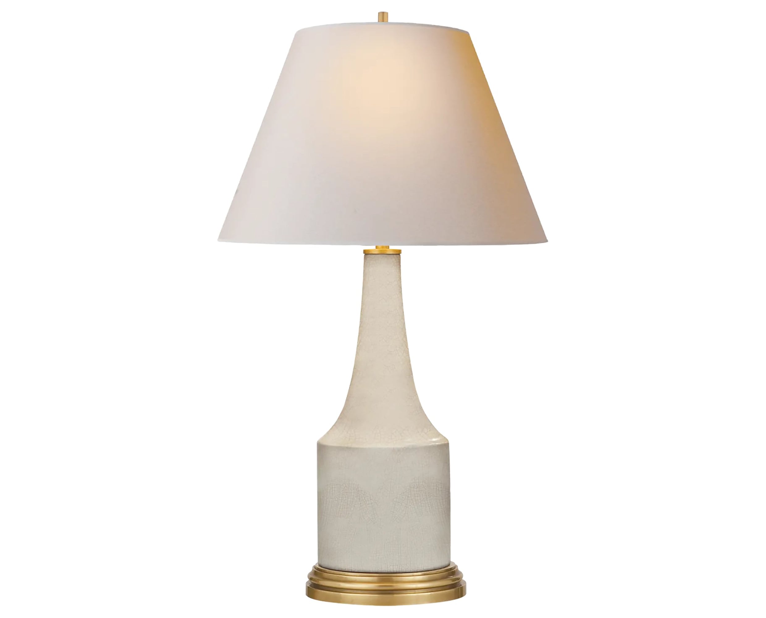 Tea Stain Crackle &amp; Natural Paper | Sawyer Table Lamp | Valley Ridge Furniture