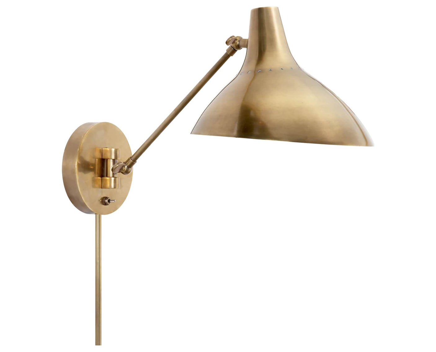 Hand-Rubbed Antique Brass with Hand-Rubbed Antique Brass | Charlton Wall Light | Valley Ridge Furniture