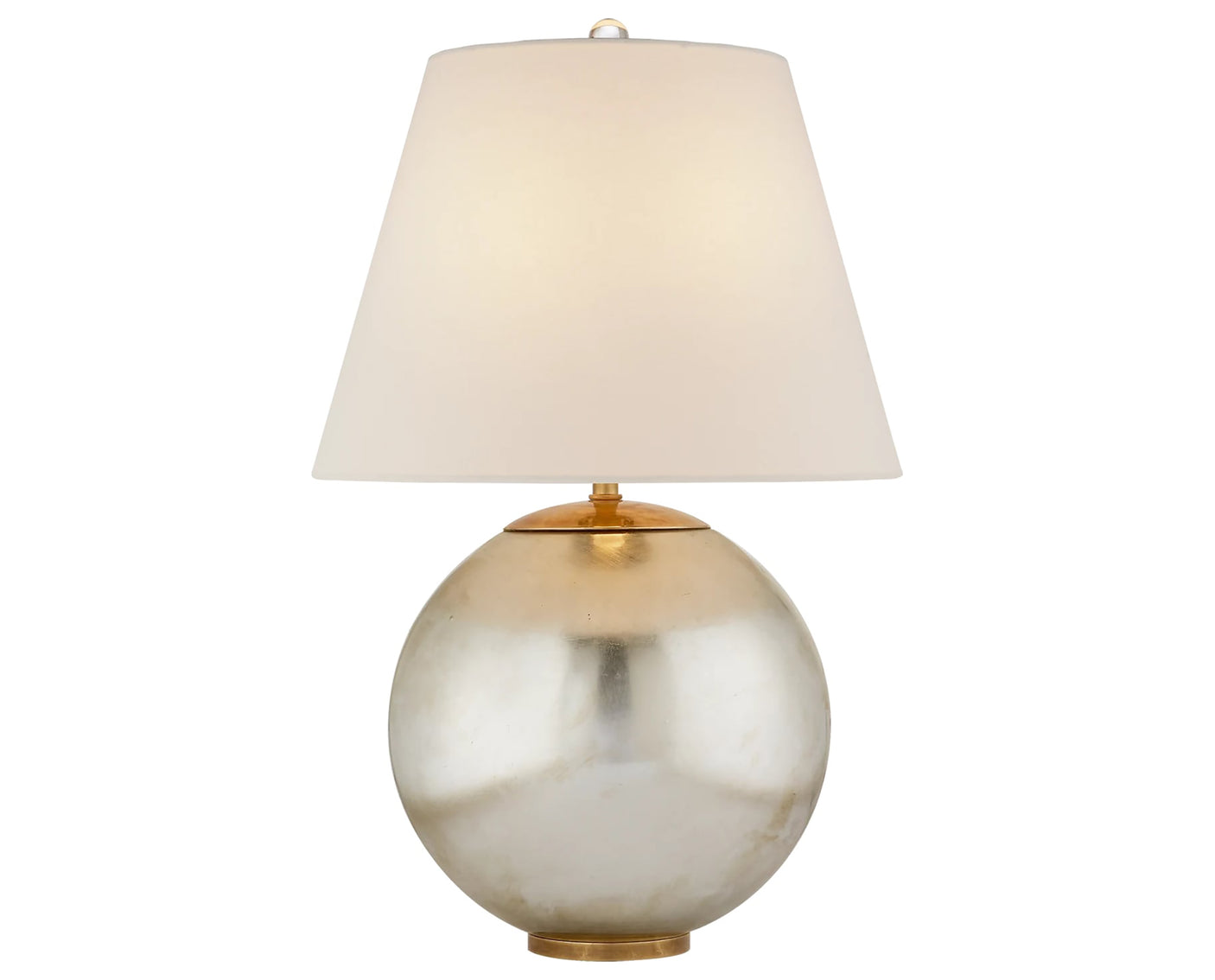 Burnished Silver Leaf & Linen | Morton Table Lamp | Valley Ridge Furniture