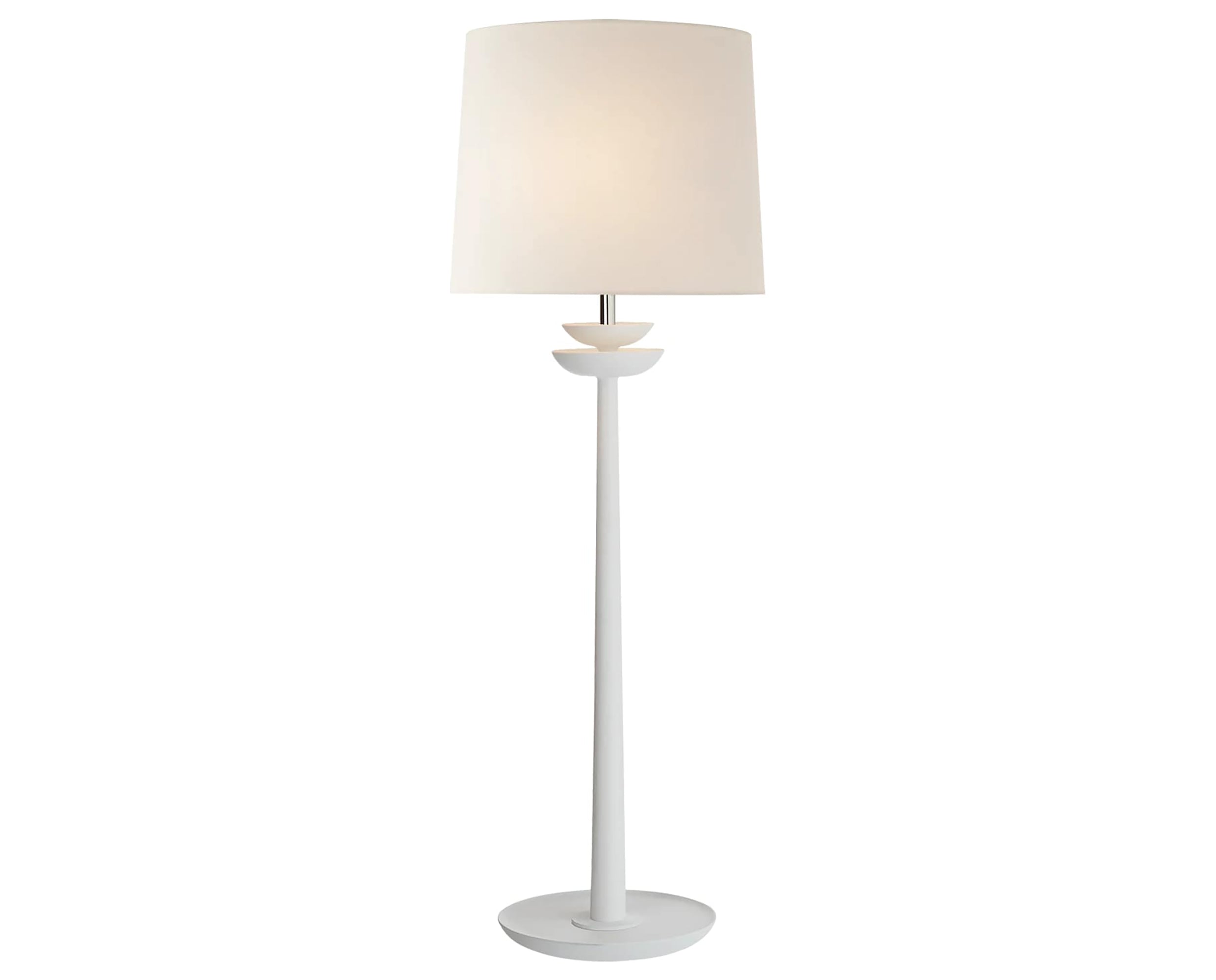 Matte White &amp; Linen | Beaumont Medium Buffet Lamp | Valley Ridge Furniture