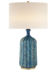 Pebbled Aquamarine & Linen | Culloden Table Lamp | Valley Ridge Furniture