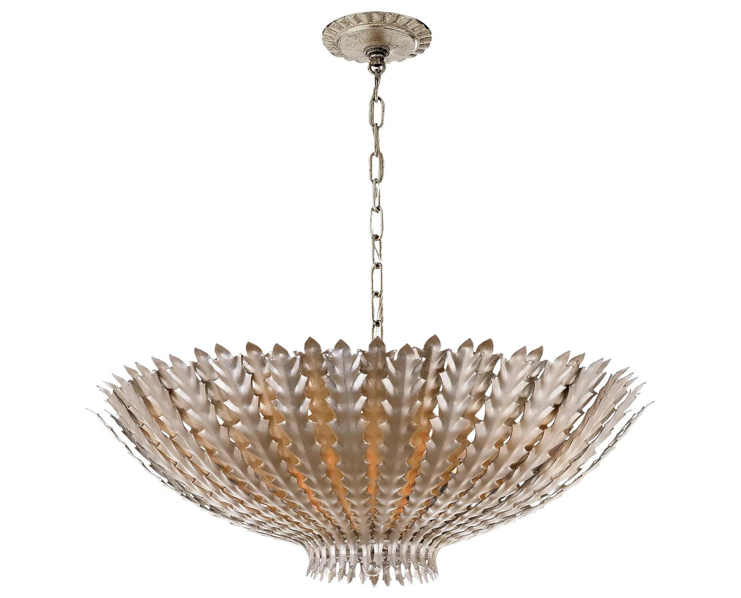 Burnished Silver Leaf | Hampton Large Chandelier | Valley Ridge Furniture