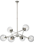 Polished Nickel & Clear Glass | Turenne Large Dynamic Chandelier | Valley Ridge Furniture