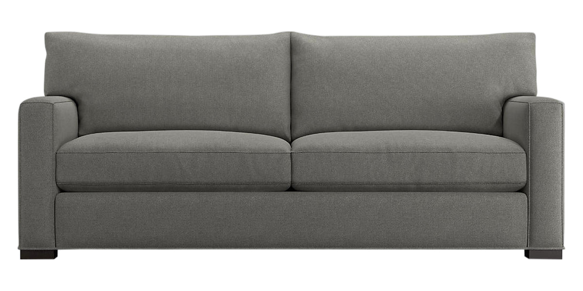 Douglas Fabric Charcoal with Fossil Hardwood | Camden Axel Sofa | Valley Ridge Furniture