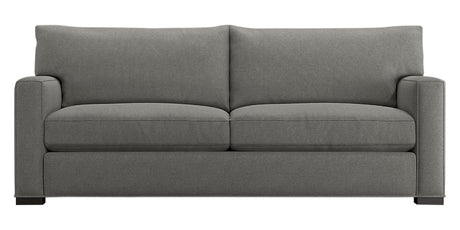 Douglas Fabric Charcoal with Fossil Hardwood | Camden Axel Sofa | Valley Ridge Furniture