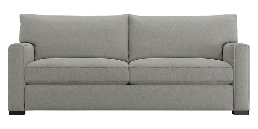 Douglas Fabric Ice with Fossil Hardwood | Camden Axel Sofa | Valley Ridge Furniture