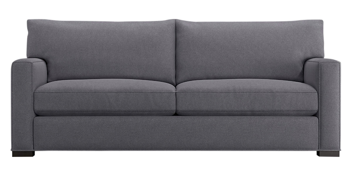 Douglas Fabric Indigo with Fossil Hardwood | Camden Axel Sofa | Valley Ridge Furniture