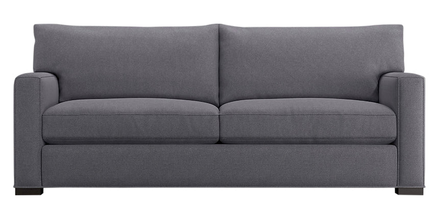 Douglas Fabric Indigo with Fossil Hardwood | Camden Axel Sofa | Valley Ridge Furniture