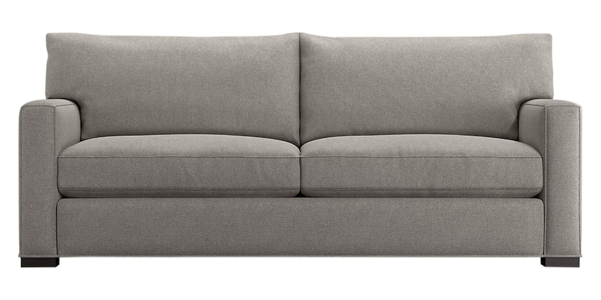 Douglas Fabric Nickel with Fossil Hardwood | Camden Axel Sofa | Valley Ridge Furniture