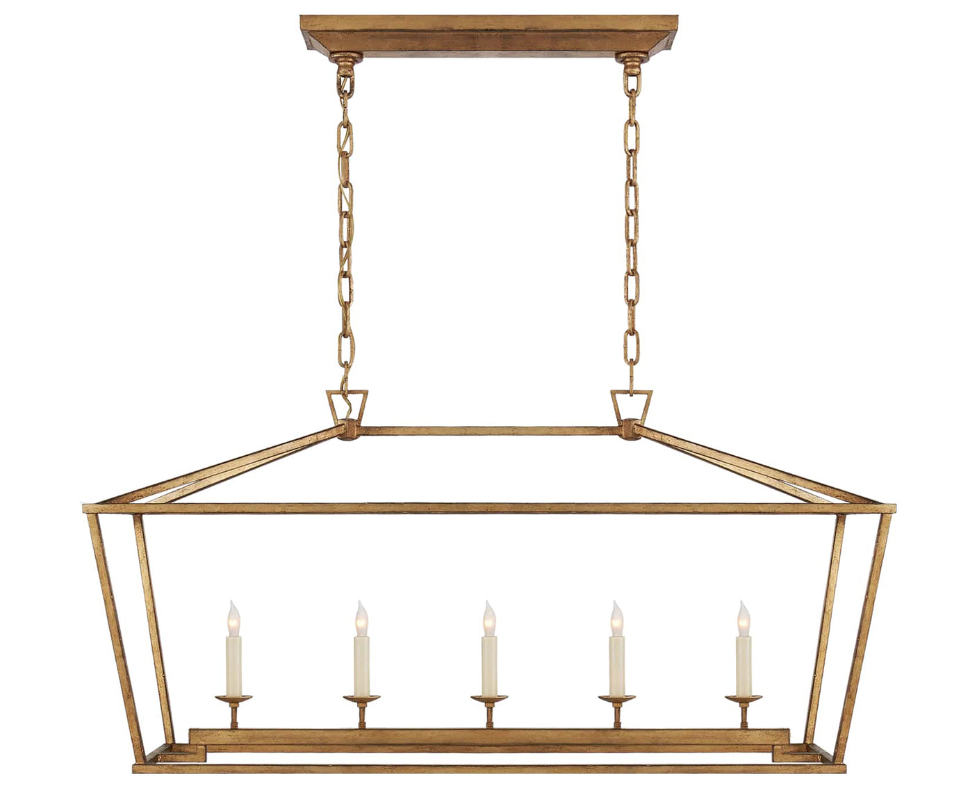 Gilded Iron | Darlana Medium Linear Lantern | Valley Ridge Furniture