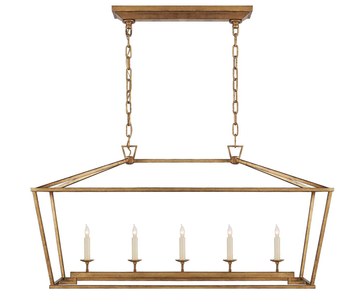 Gilded Iron | Darlana Medium Linear Lantern | Valley Ridge Furniture