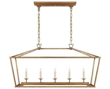 Gilded Iron | Darlana Medium Linear Lantern | Valley Ridge Furniture