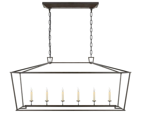 Aged Iron | Darlana Large Linear Lantern | Valley Ridge Furniture