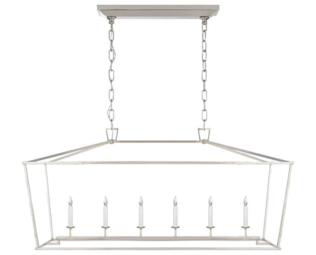 Polished Nickel | Darlana Large Linear Lantern | Valley Ridge Furniture