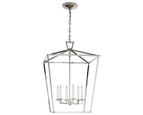 Polished Nickel | Darlana Large Lantern | Valley Ridge Furniture