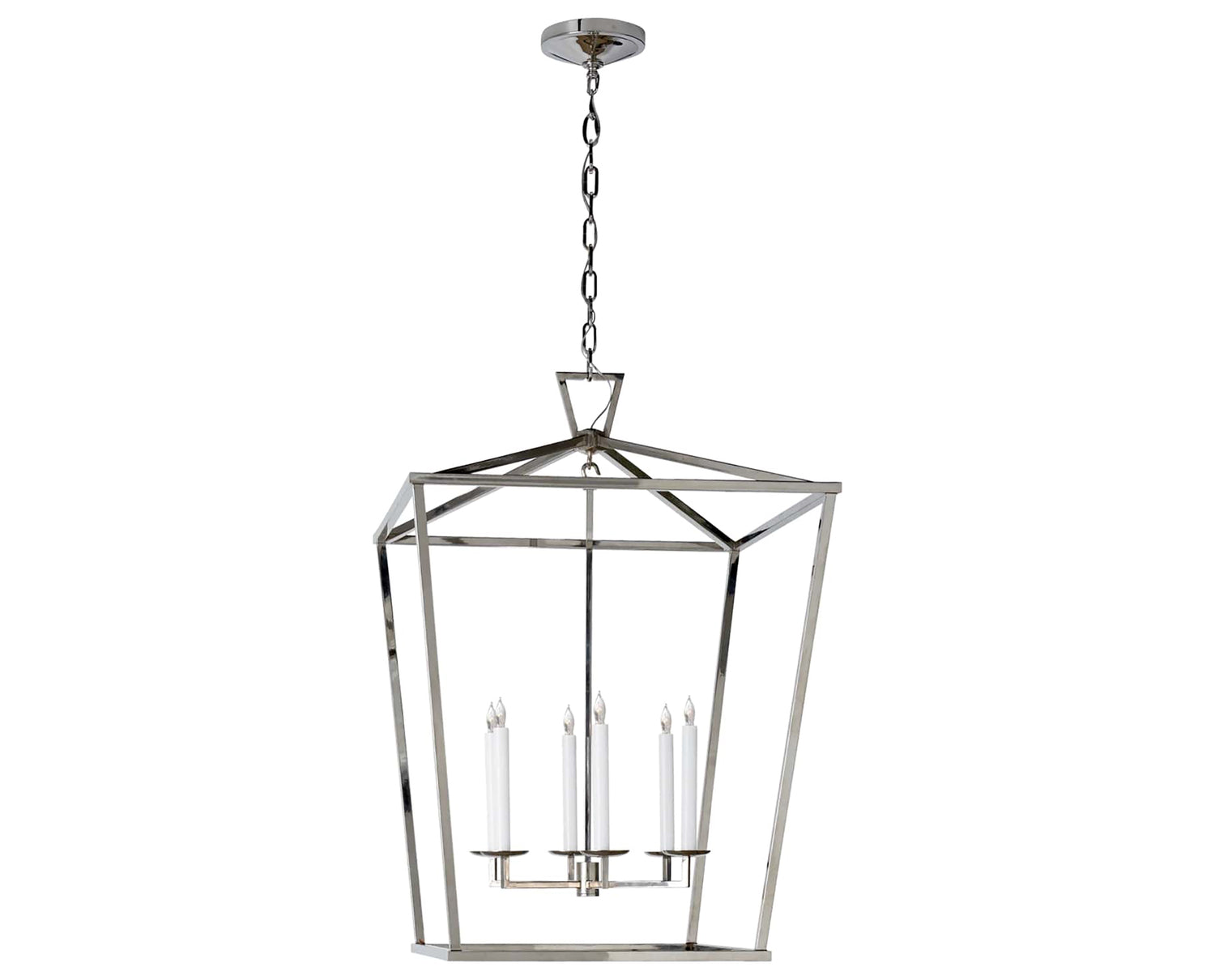 Polished Nickel | Darlana Extra Large Lantern | Valley Ridge Furniture