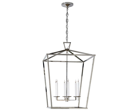 Polished Nickel | Darlana Extra Large Lantern | Valley Ridge Furniture
