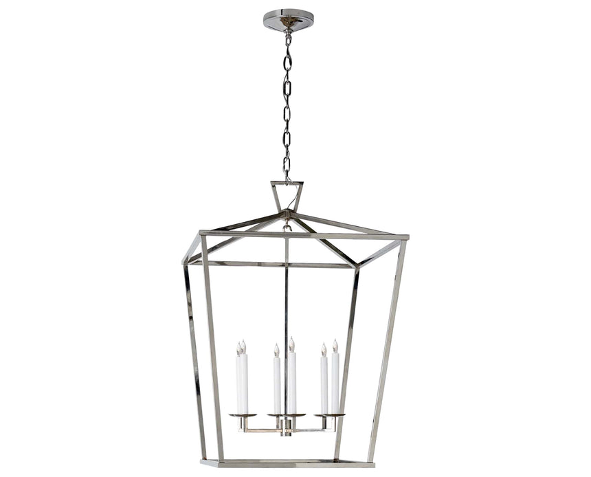 Polished Nickel | Darlana Extra Large Lantern | Valley Ridge Furniture