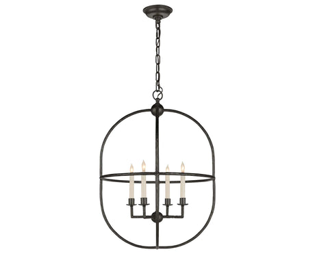 Aged Iron | Desmond Open Oval Lantern | Valley Ridge Furniture