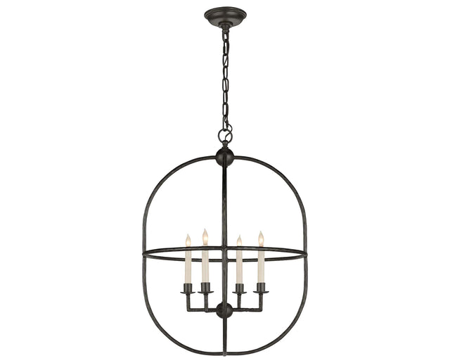 Aged Iron | Desmond Open Oval Lantern | Valley Ridge Furniture