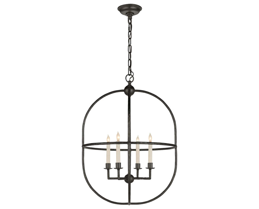 Aged Iron | Desmond Open Oval Lantern | Valley Ridge Furniture