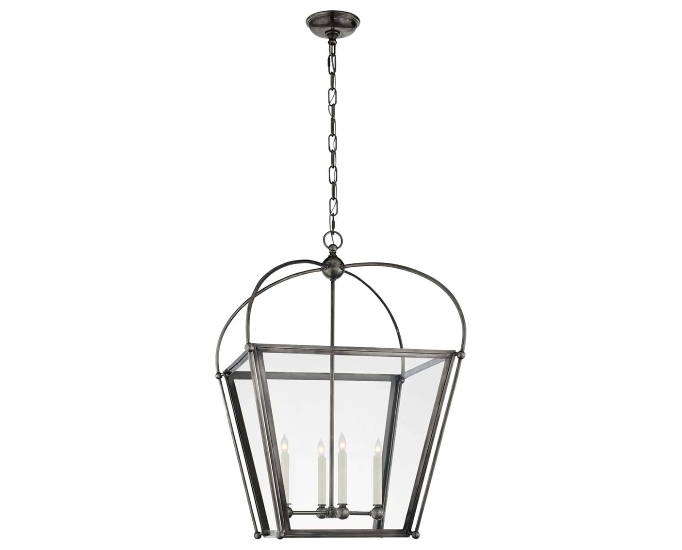 Bronze & Clear Glass | Riverside Medium Square Lantern