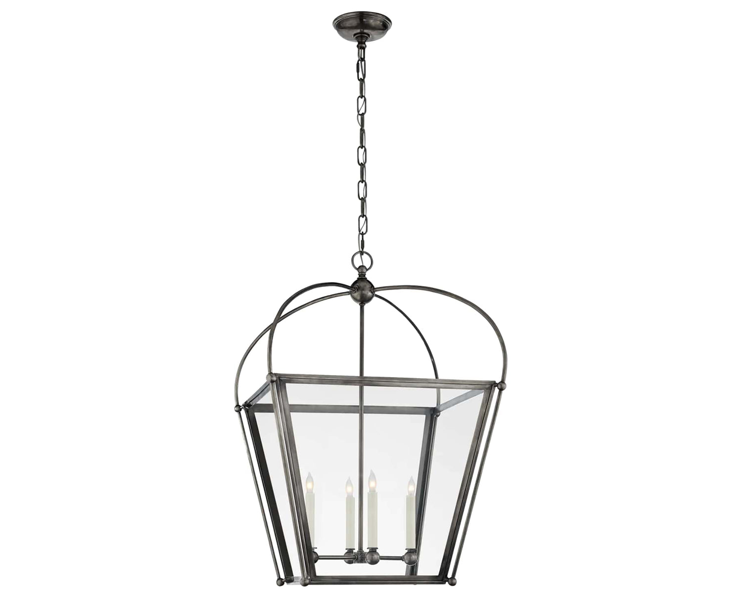 Bronze & Clear Glass | Riverside Medium Square Lantern