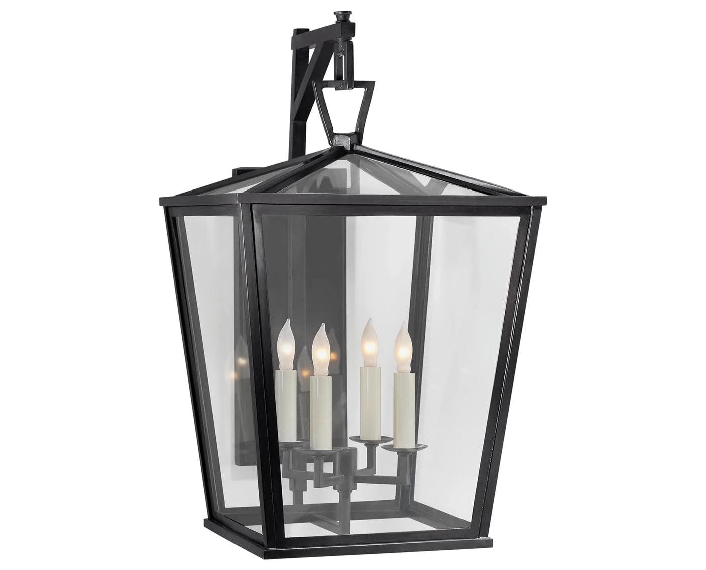 Bronze & Clear Glass | Darlana Medium Bracket Lantern | Valley Ridge Furniture